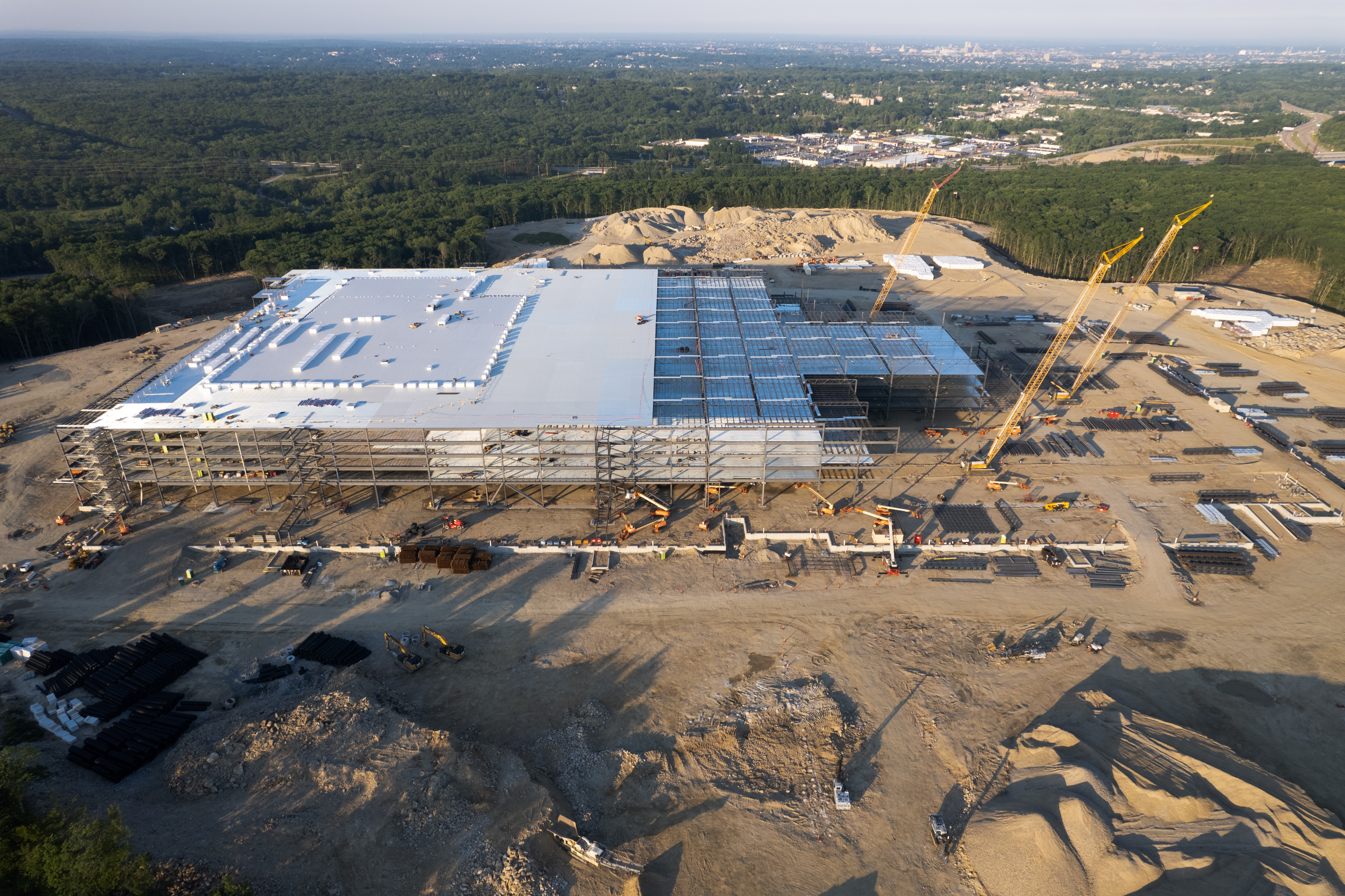 Drone capturing real estate imagery