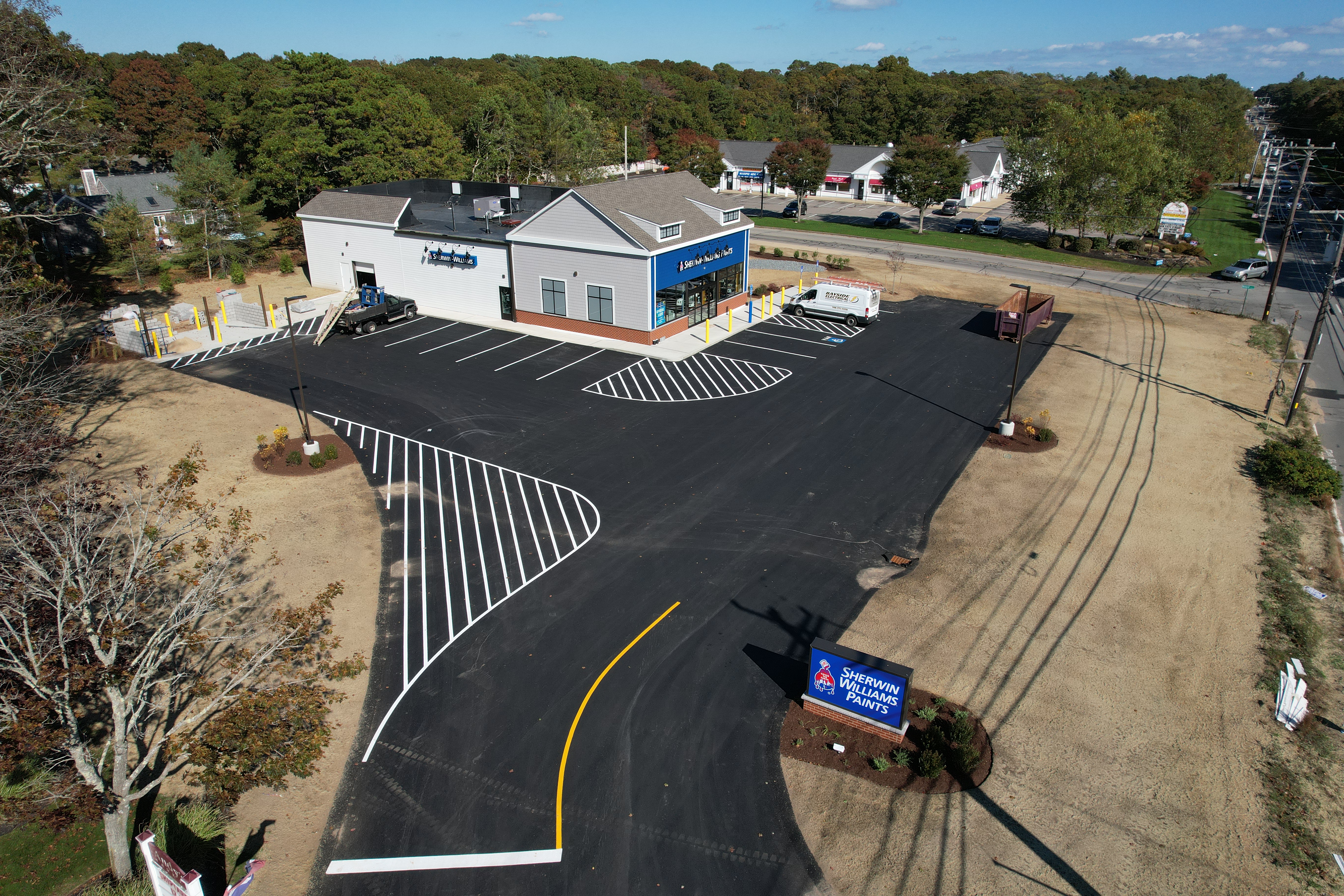 Aerial view of residential property