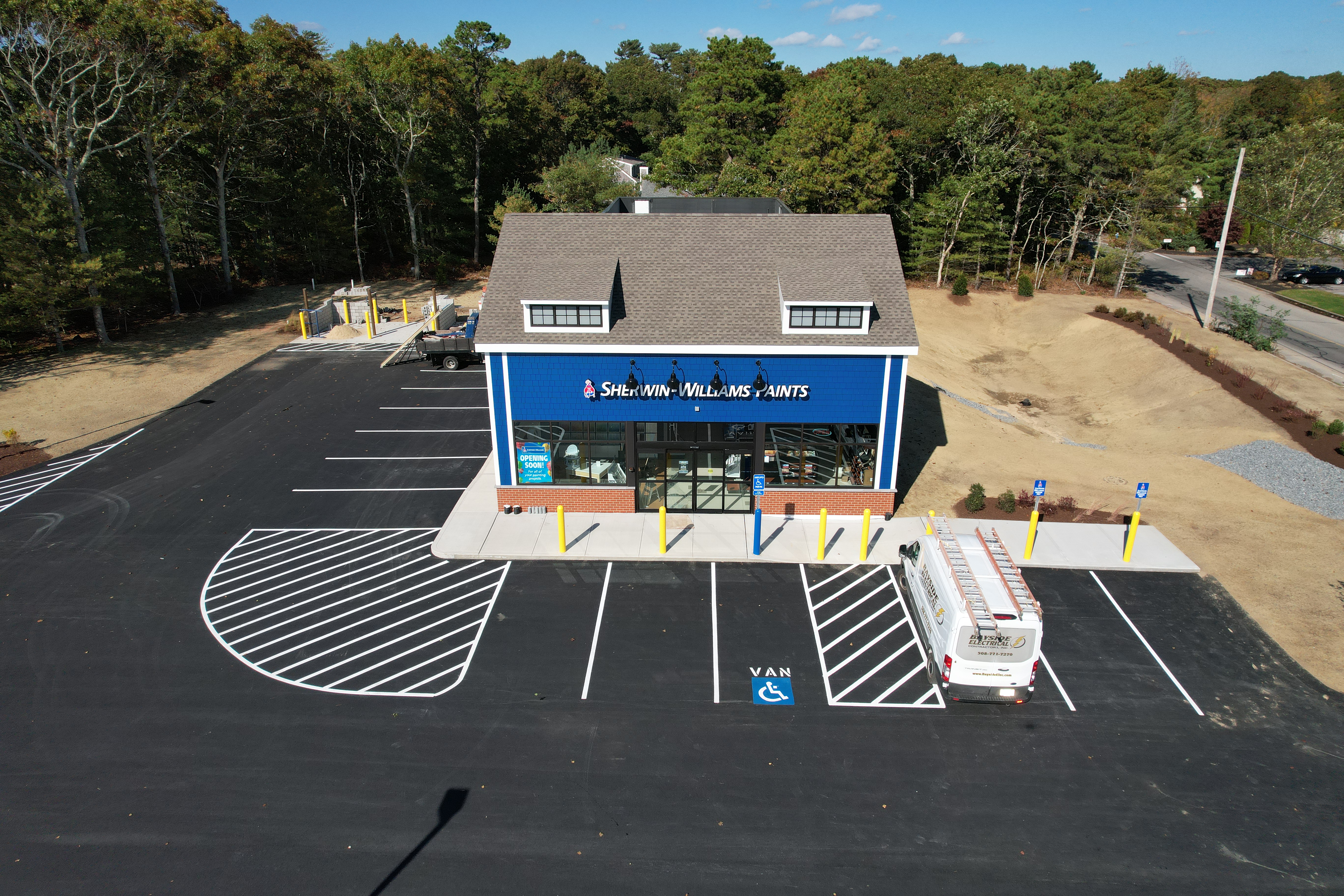 Drone capturing real estate imagery