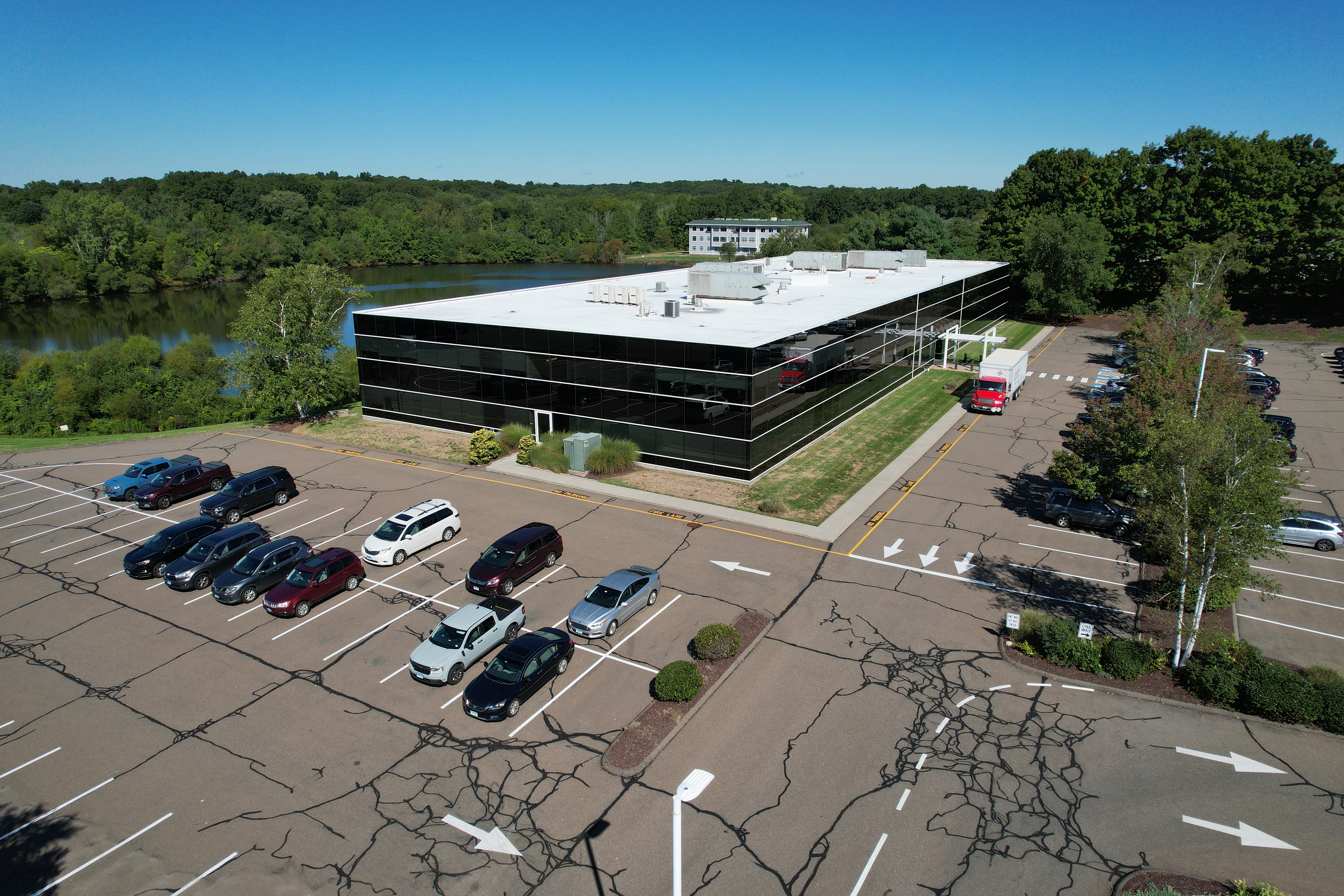 Neighborhood aerial overview
